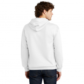 Port & Company PC79H Fleece Pullover Hooded Sweatshirt - White