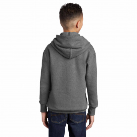 Port & Company PC90YH Youth Core Fleece Pullover Hooded Sweatshirt - Graphite Heather