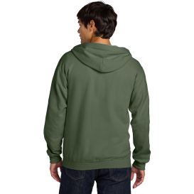 Gildan SF600 Midweight Fleece Full-Zip Hooded Sweatshirt - Military Green
