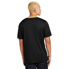 Sport-Tek ST100 Competitor United Crew - Black/Lime Shock