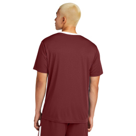 Sport-Tek ST100 Competitor United Crew - Maroon/White