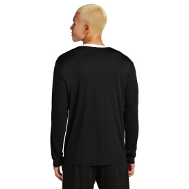 Sport-Tek ST100LS Competitor United Long Sleeve Crew - Black/White