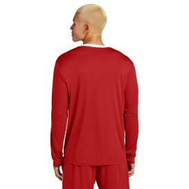 Sport-Tek ST100LS Competitor United Long Sleeve Crew - Deep Red/White