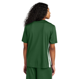 Sport-Tek ST101 Competitor United V-Neck - Forest Green/White