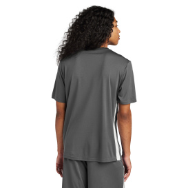 Sport-Tek ST101 Competitor United V-Neck - Iron Grey/White