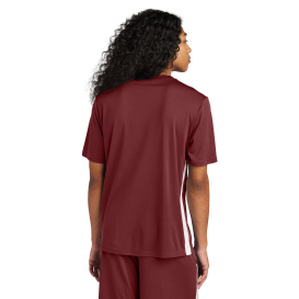 Sport-Tek ST101 Competitor United V-Neck - Maroon/White