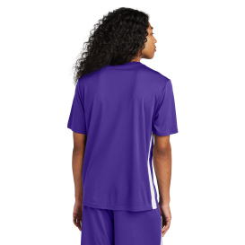 Sport-Tek ST101 Competitor United V-Neck - Purple/White