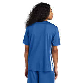 Sport-Tek ST101 Competitor United V-Neck - True Royal/White