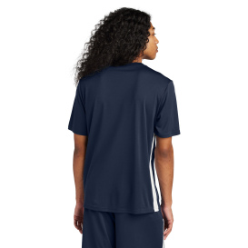 Sport-Tek ST101 Competitor United V-Neck - True Navy/White