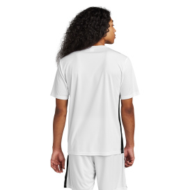 Sport-Tek ST101 Competitor United V-Neck - White/Black