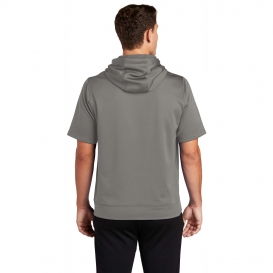 Sport-Tek ST251 Sport-Wick Fleece Short Sleeve Hooded Pullover - Dark Smoke Grey