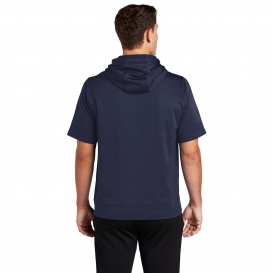 Sport-Tek ST251 Sport-Wick Fleece Short Sleeve Hooded Pullover - Navy