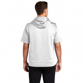 Sport-Tek ST251 Sport-Wick Fleece Short Sleeve Hooded Pullover - White