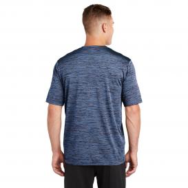 Sport-Tek ST390 PosiCharge Electric Heather Tee - Carolina Blue/True Navy Electric