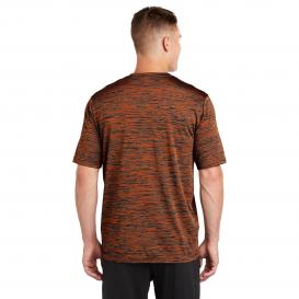 Sport-Tek ST390 PosiCharge Electric Heather Tee - Deep Orange/Black Electric