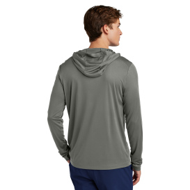 Sport-Tek ST420LSH Posi-UV Pro Long Sleeve Hoodie - Dark Smoke Grey