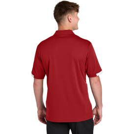 Sport-Tek ST444 Club Colorblock Polo - Deep Red/White