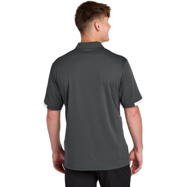 Sport-Tek ST444 Club Colorblock Polo - Iron Gray/White