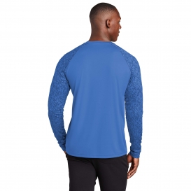 Sport-Tek ST460LS Long Sleeve Digi Camo Tee - True Royal