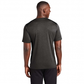 Sport-Tek ST465 Endeavor Tee - Black Heather/Black