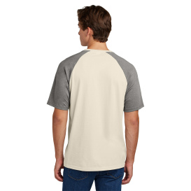 Sport-Tek ST6040 Halftime Raglan Tee - Vintage Heather/Ecru