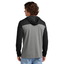 Sport-Tek ST6044 Halftime Long Sleeve Hoodie - Black/Vintage Heather
