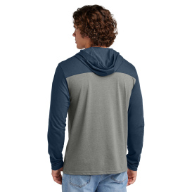 Sport-Tek ST6044 Halftime Long Sleeve Hoodie - True Navy/Vintage Heather