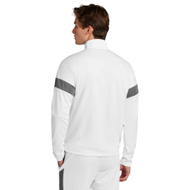 Sport-Tek ST800 Travel Full-Zip Jacket - White/Iron Grey