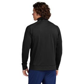 Sport-Tek ST857 Sport-Wick Stretch Full-Zip Cadet Jacket - Black