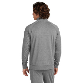 Sport-Tek ST857 Sport-Wick Stretch Full-Zip Cadet Jacket - Charcoal Grey Heather