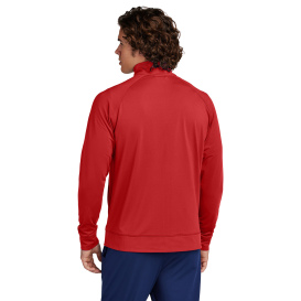 Sport-Tek ST857 Sport-Wick Stretch Full-Zip Cadet Jacket - Deep Red