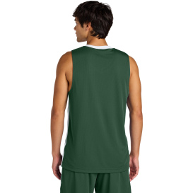Sport-Tek ST900 Rival Basketball Rev Jersey - Forest Green/White