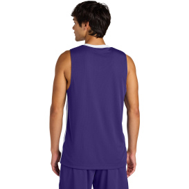 Sport-Tek ST900 Rival Basketball Rev Jersey - Purple/White