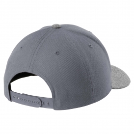 Sport-Tek STC43 Yupoong Curve Bill Snapback Cap - Graphite/Grey Heather