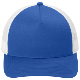 Sport-Tek STC54 Yupoong Retro Trucker 5-Panel Cap - True Royal/White