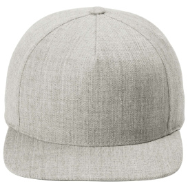 Sport-Tek STC55 Yupoong Premium 5-Panel Snapback Cap - Heather Grey