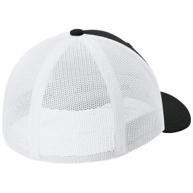 Sport-Tek STC60 Stretch-Tek Mesh Back Cap - Black/White