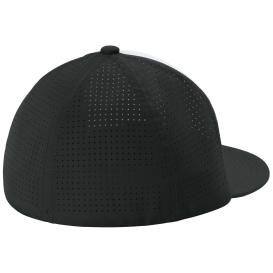 Sport-Tek STC64 Pro-Cut Stretch-Tek Cap - White/Black/Black