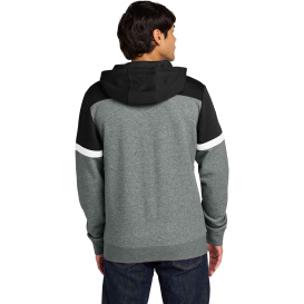 Sport-Tek STF205 Drive Fleece Colorblock Hoodie - Black/Vintage Heather