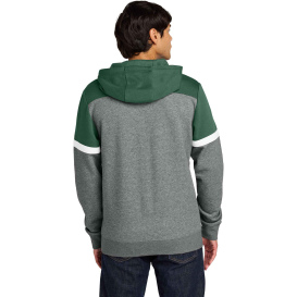 Sport-Tek STF205 Drive Fleece Colorblock Hoodie - Forest Green/Vintage Heather