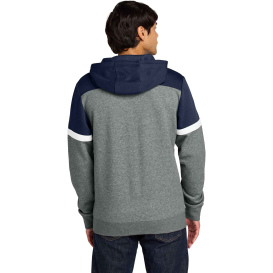 Sport-Tek STF205 Drive Fleece Colorblock Hoodie - True Navy/Vintage Heather
