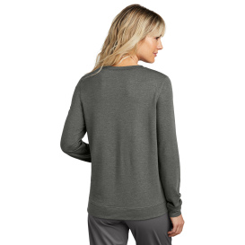 TravisMathew TM1LD003 Ladies Long Weekend Crew - Dark Grey Heather