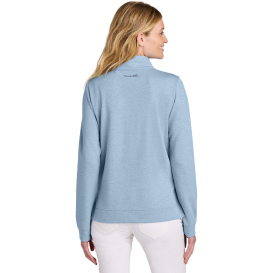 TravisMathew TM1LD007 Ladies Coveside 1/2-Zip - Light Blue Heather