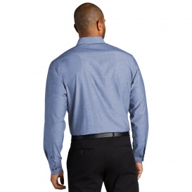 Port Authority W382 Long Sleeve Chambray Easy Care Shirt - Moonlight Blue