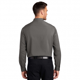 Port Authority W401 Long Sleeve Performance Staff Shirt - Graphite