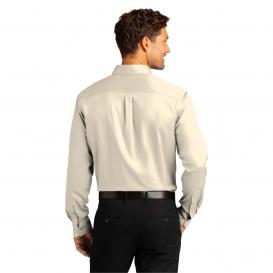Port Authority W808 Long Sleeve SuperPro React Twill Shirt - Ecru