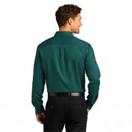 Port Authority W808 Long Sleeve SuperPro React Twill Shirt - Marine Green