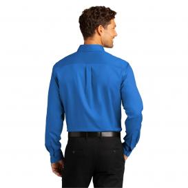 Port Authority W808 Long Sleeve SuperPro React Twill Shirt - Strong Blue