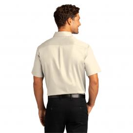 Port Authority W809 Short Sleeve SuperPro React Twill Shirt - Ecru