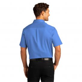 Port Authority W809 Short Sleeve SuperPro React Twill Shirt - Ultramarine Blue